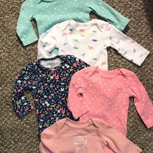 Baby Girl Long Sleeve Onesie Lot